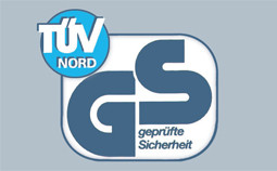 Das gesamte System ist TÜV-geprüft mit dem GS-Siegel Das gesamte System ist TÜV-geprüft mit dem GS-Siegel